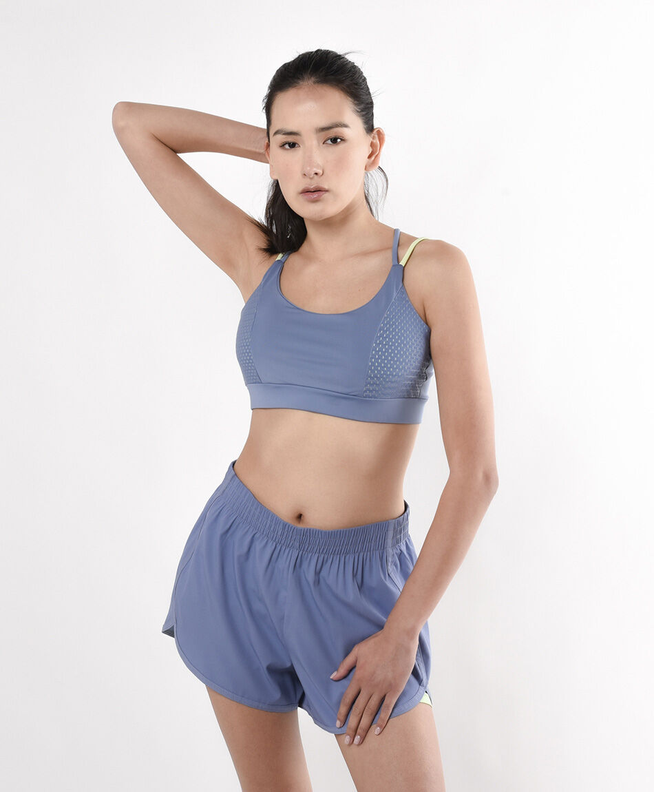 Short deportivo mujer azul