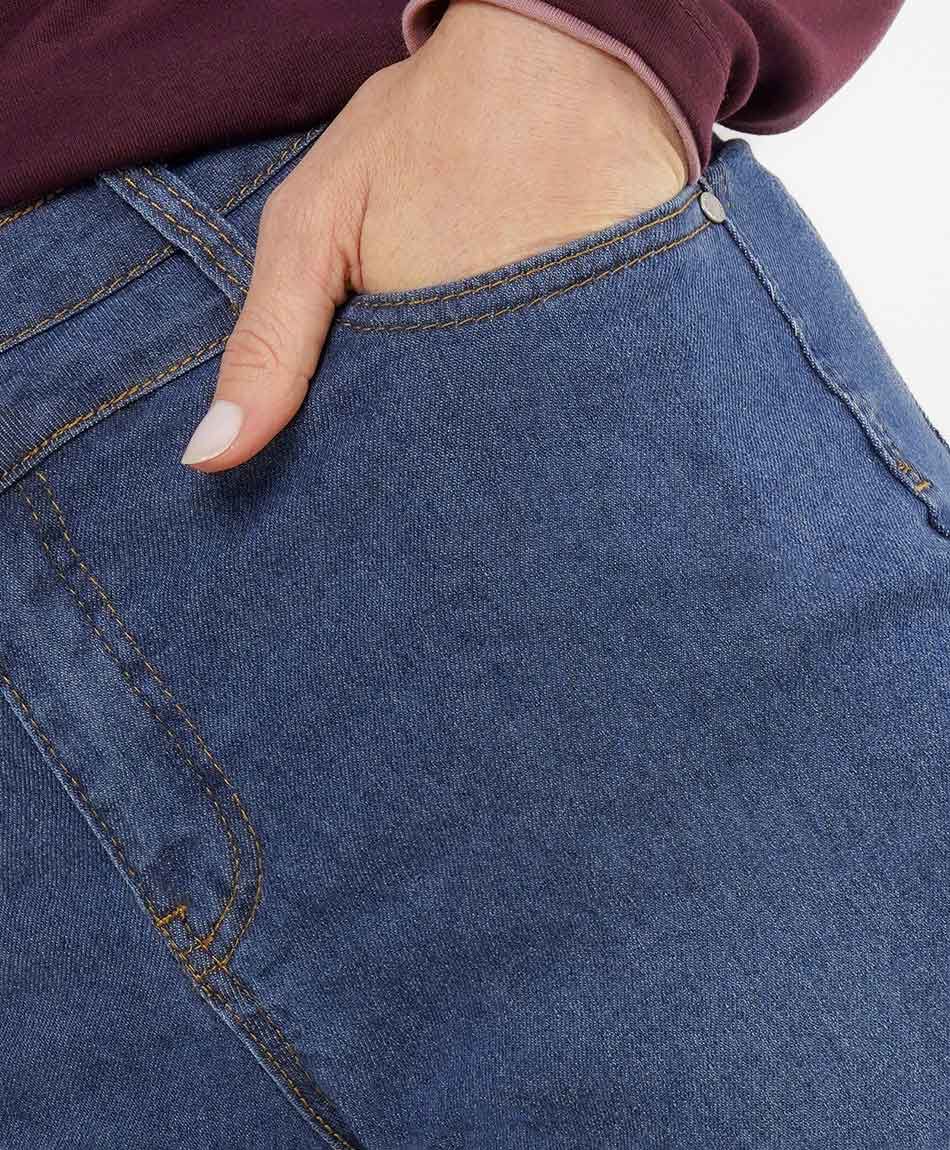 Jeans mujer pretina doble skinny fit