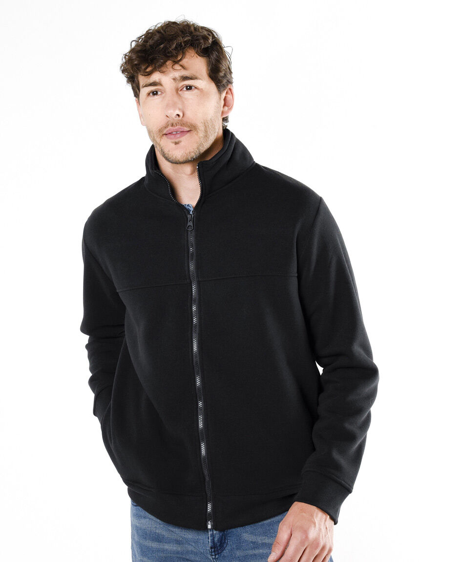 Buzo hombre liso negro