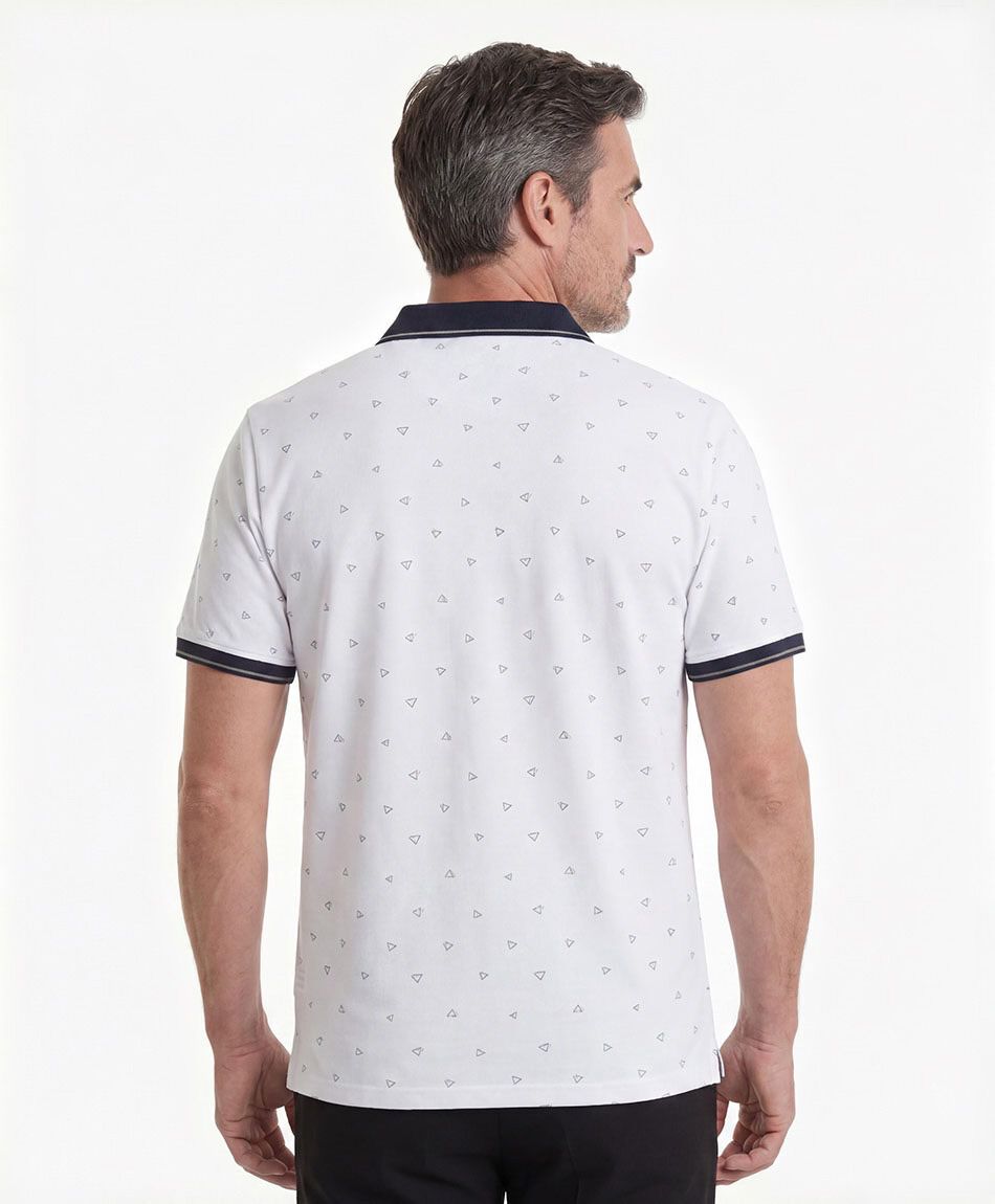 Remera hombre polo triangulos