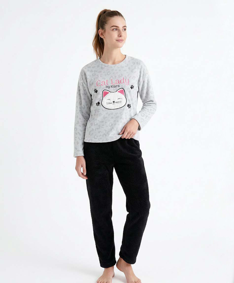 Pijama mujer dise&ntilde;o gatito