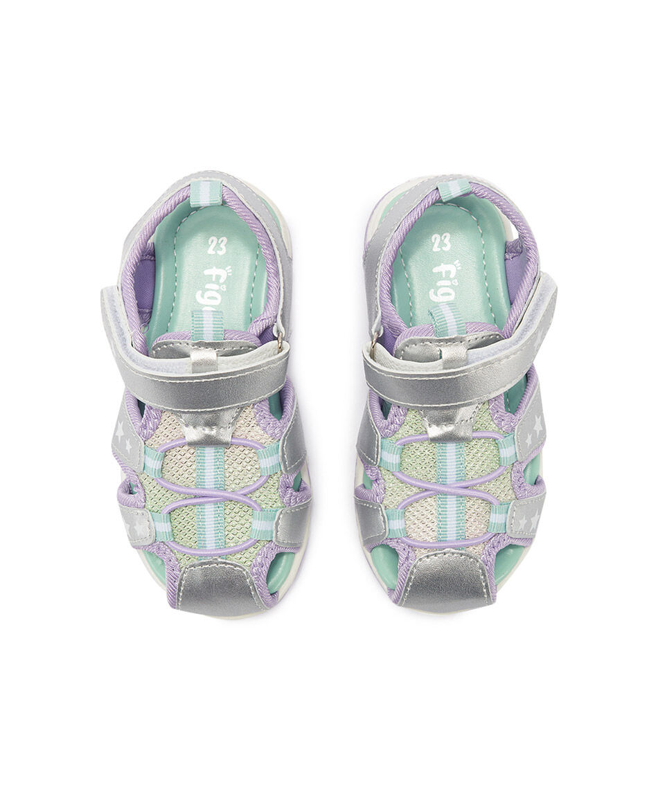 Sandalia infantil (20 a 25) outdoor silver