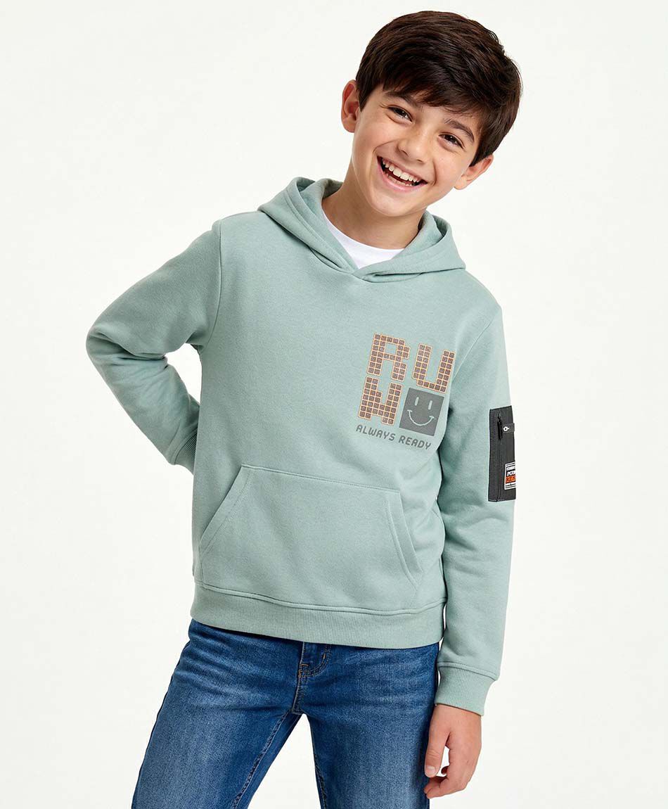 Buzo ni&ntilde;o canguro green