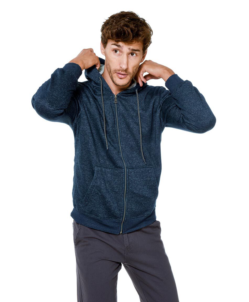 Poleron fleece capucha