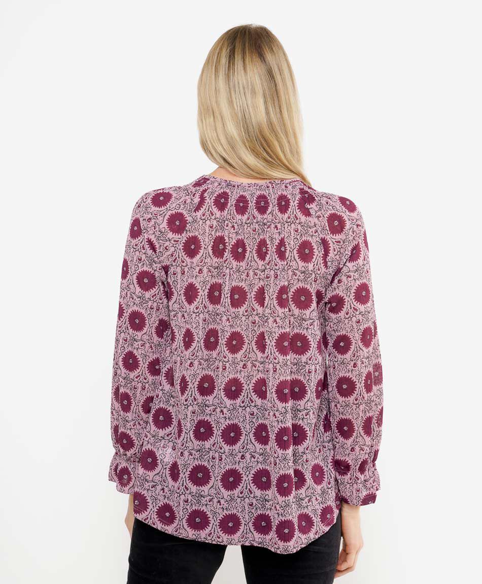 Remera mujer flores boho