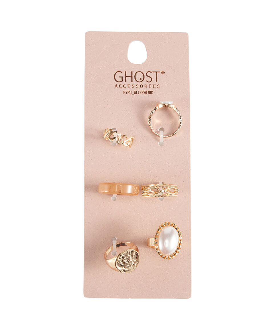 Set anillos mujer mix gold