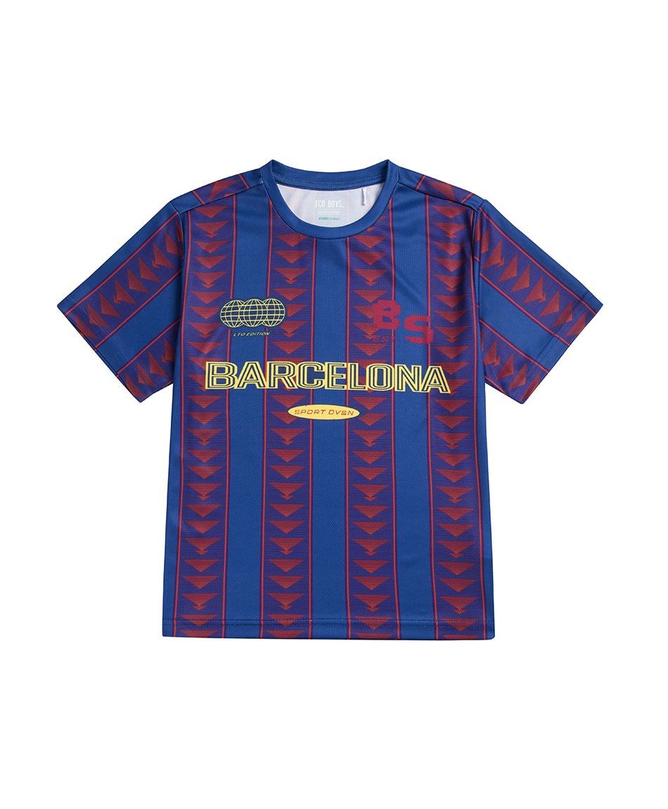 Remera ni&ntilde;o f&uacute;tbol barcelona