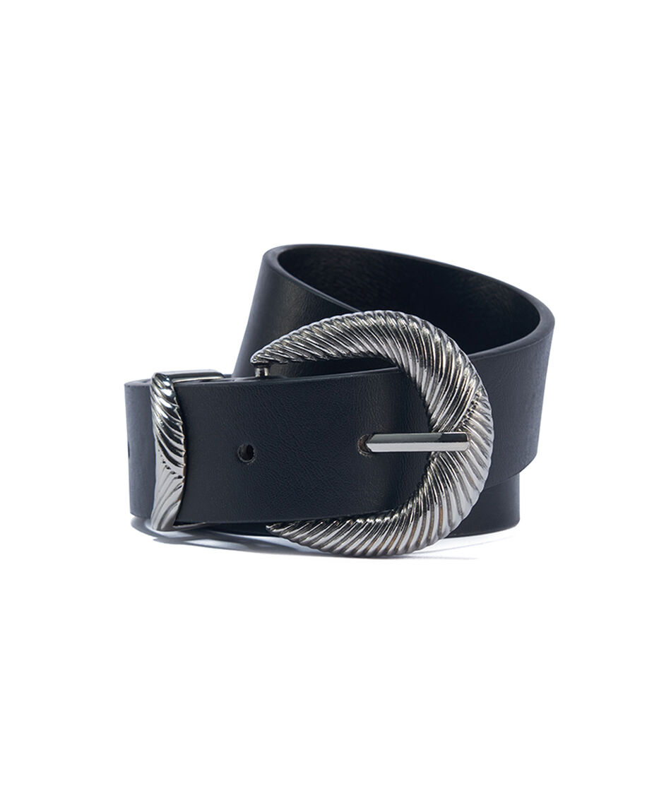 Cintur&oacute;n mujer textura en hebilla