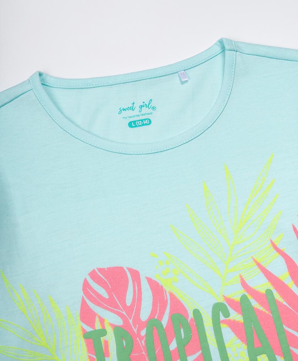 Remera ni&ntilde;a tropical
