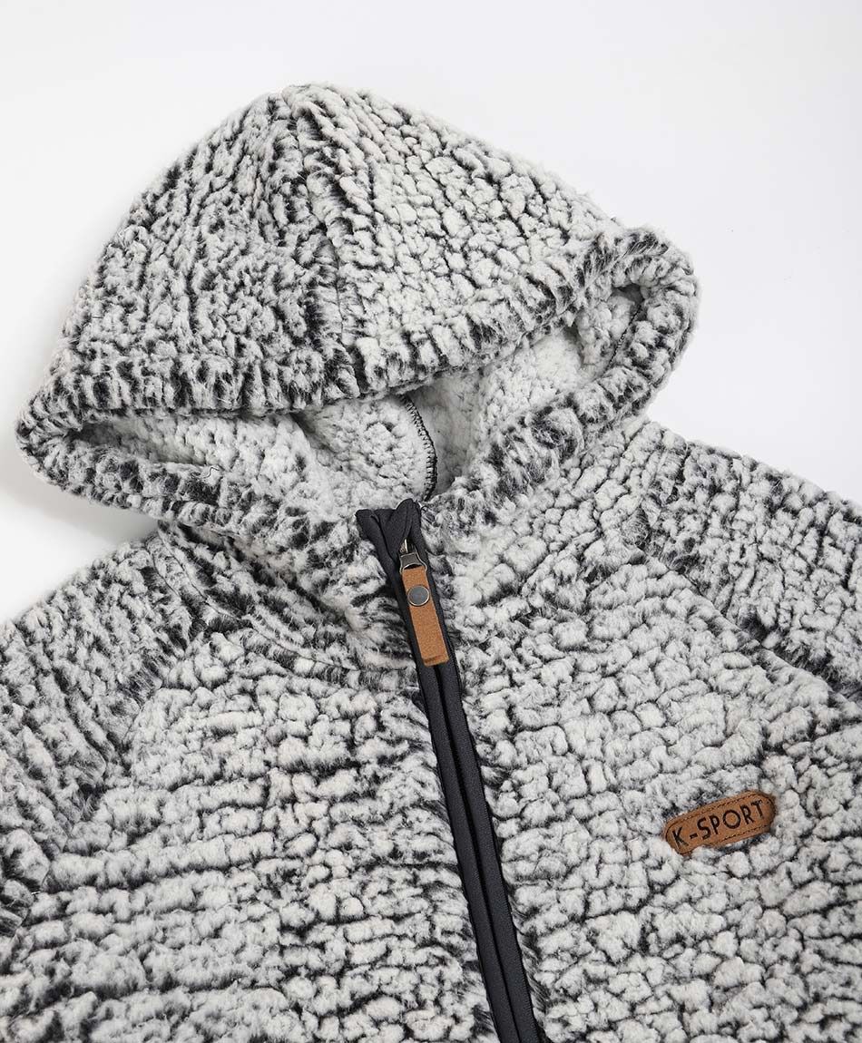 Polar deportivo mujer estilo oveja gris