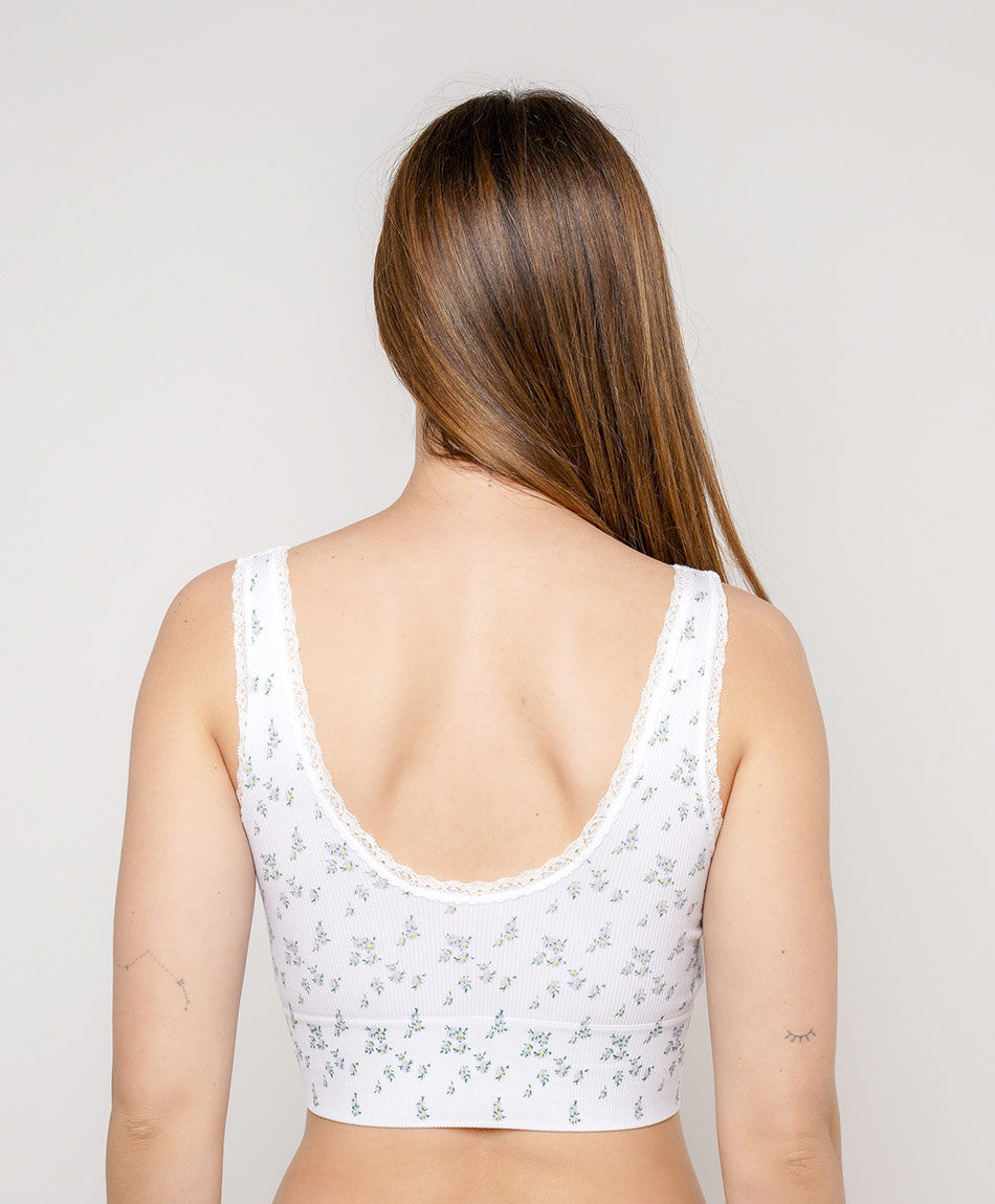 Corpi&ntilde;o mujer seamless floreado