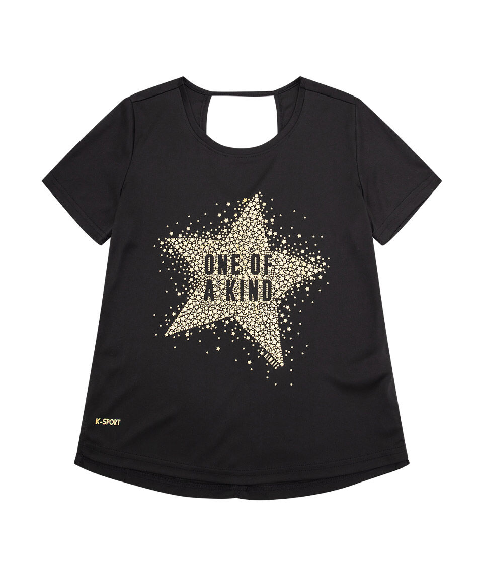 Remera deportiva mujer estrella dorada