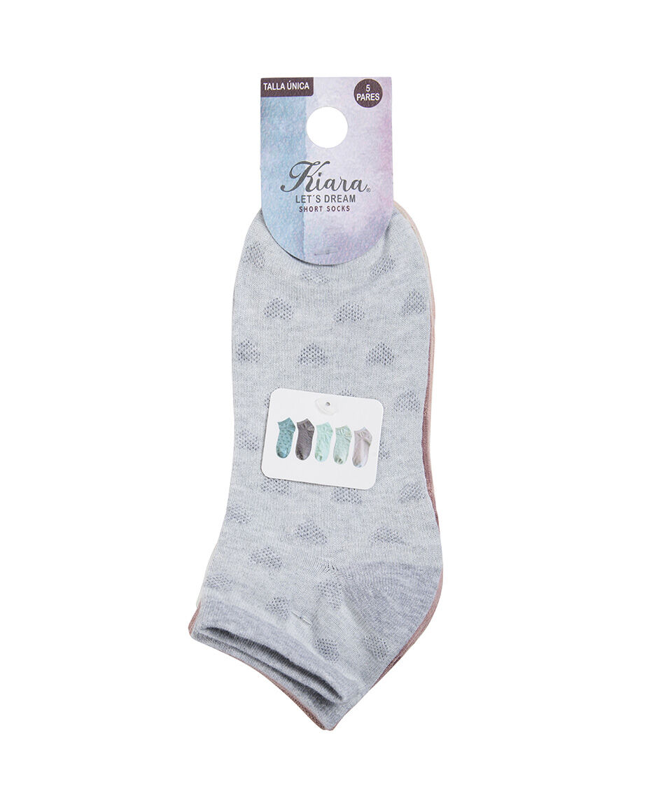 Pack 5 medias mujer cortos