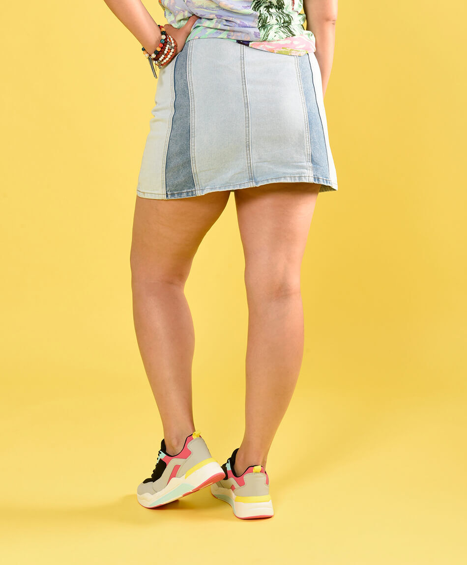 Mini denim patshwork