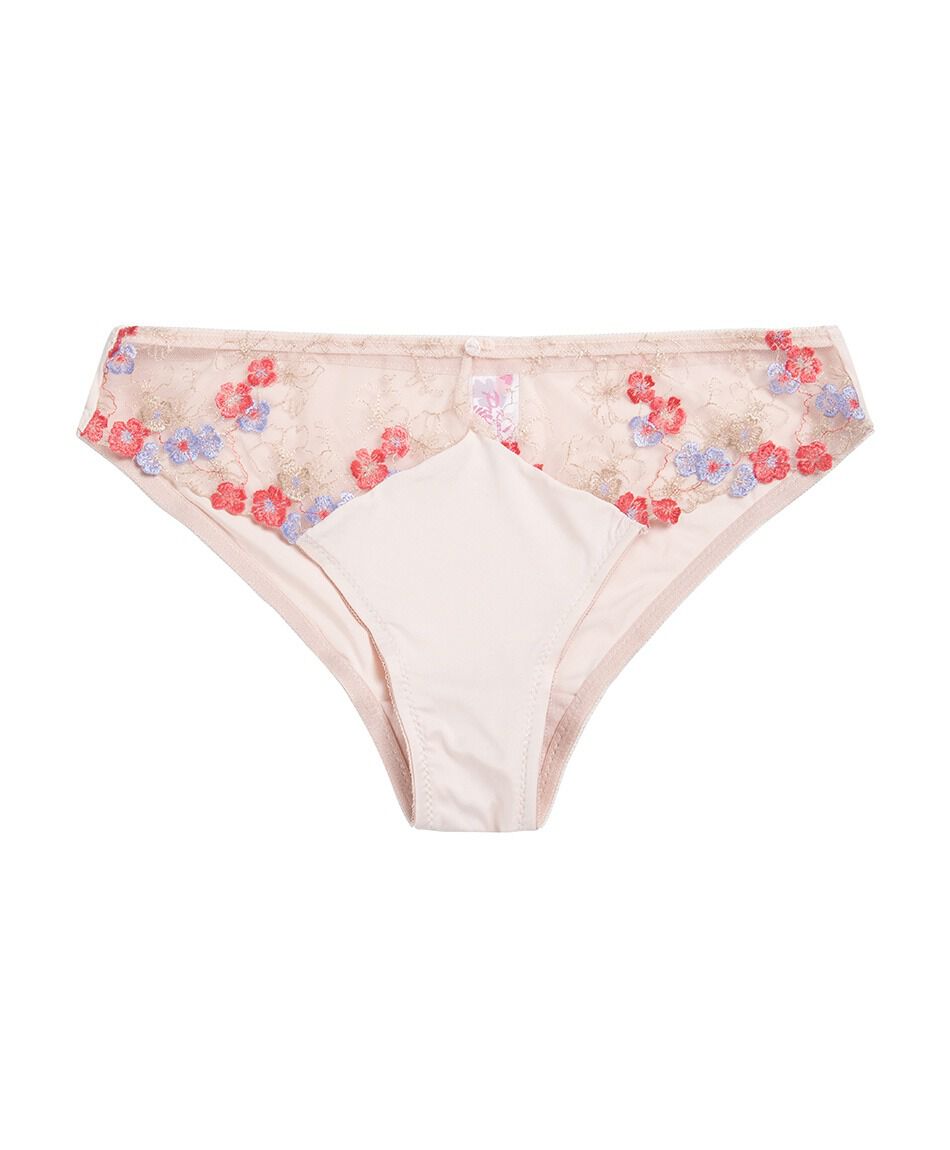 Bombacha bikini mujer mesh mix flores