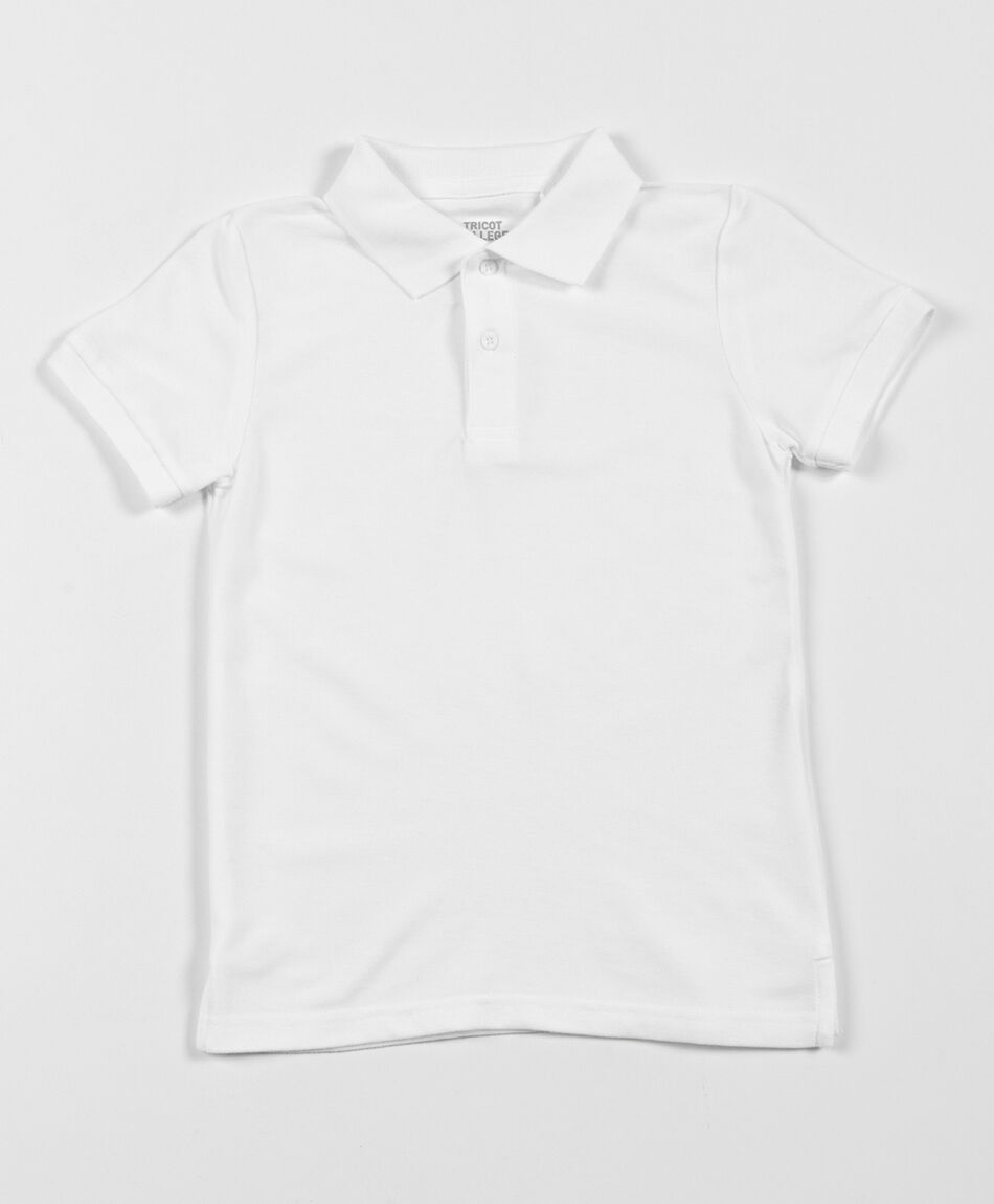 Polera escolar blanca cuello