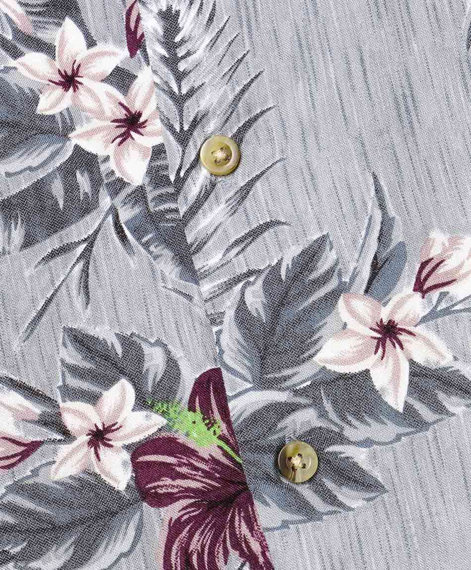 Camisa hombre casual dise&ntilde;o hojas y flores