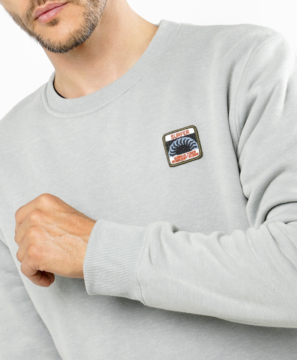 Buzo hombre liso bordado