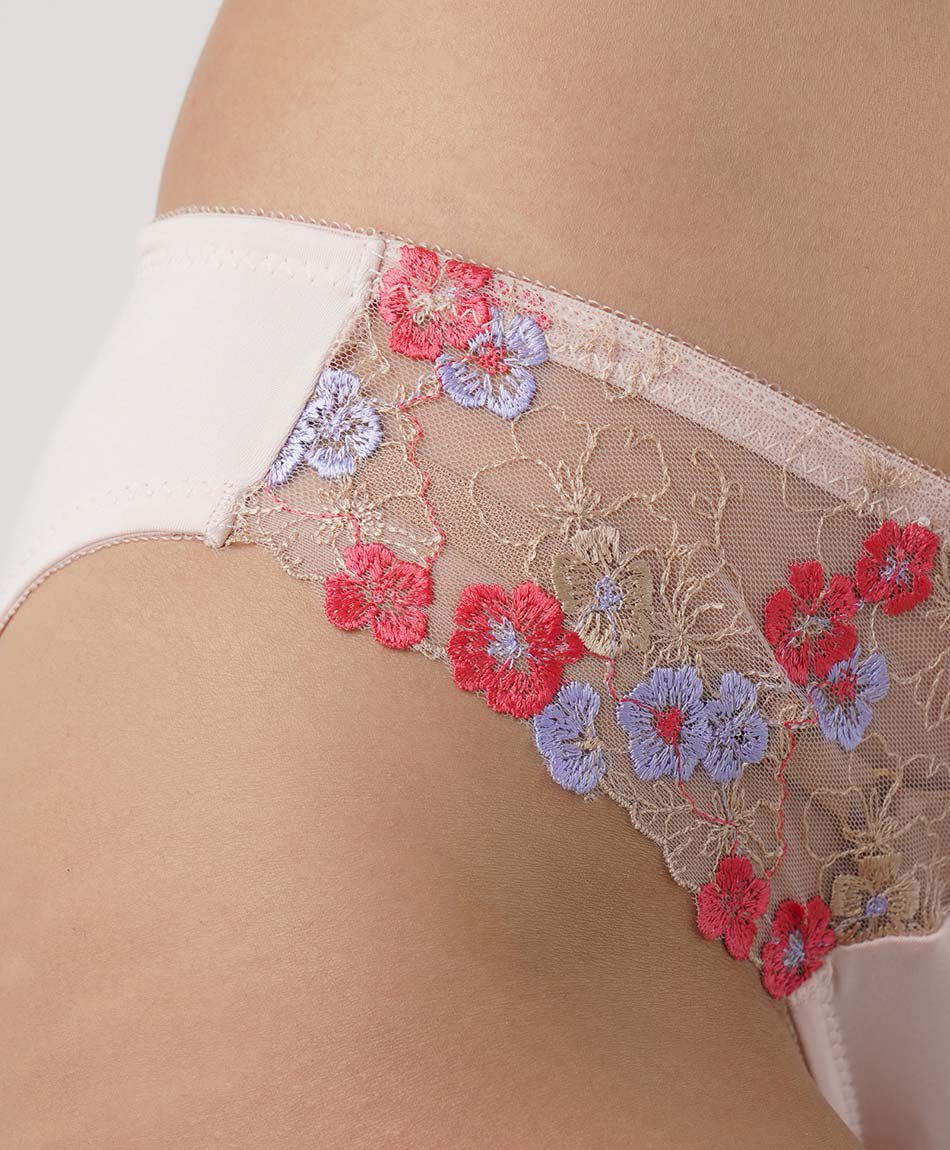 Bombacha bikini mujer mesh mix flores