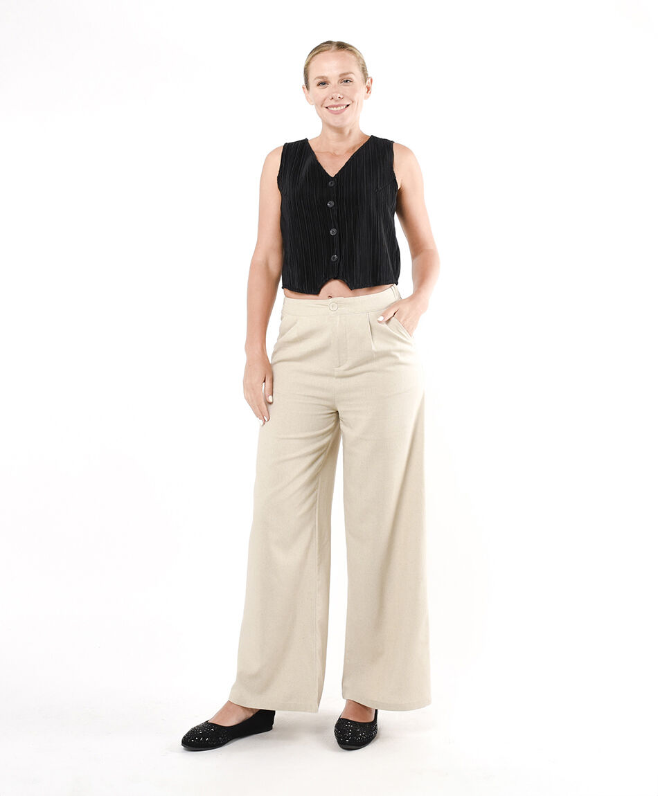 Pantal&oacute;n mujer amarillo