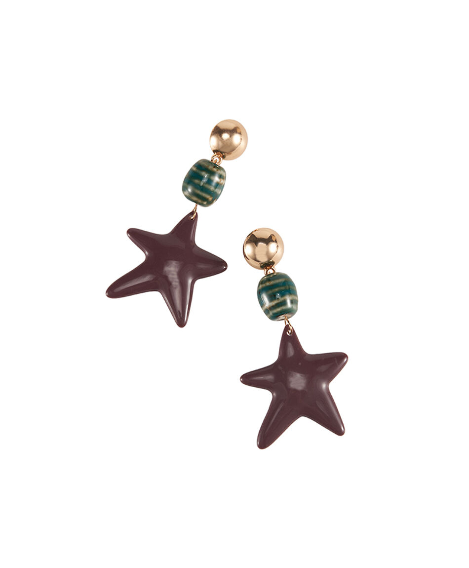 Aros mujer estrellas de mar color