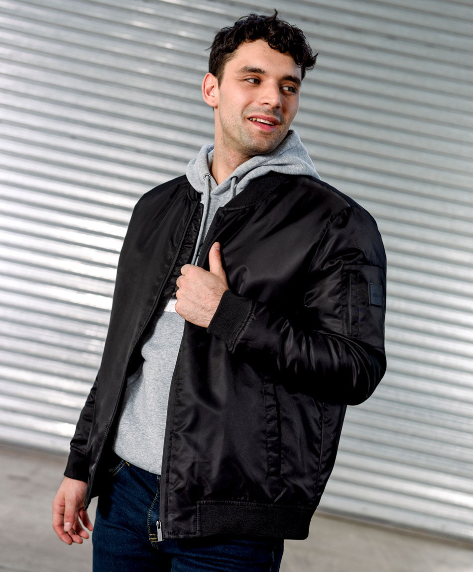 Campera hombre bomber lisa