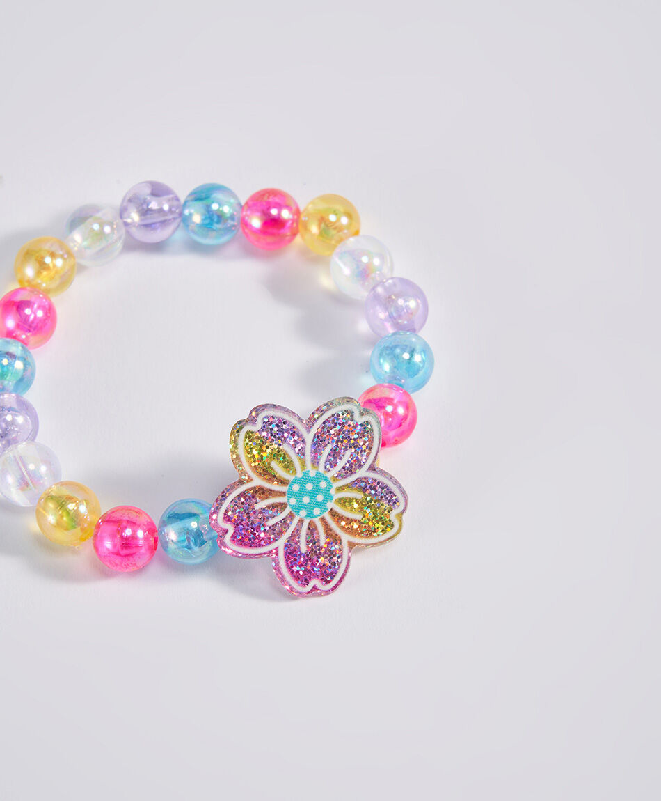 Set 2 pulseras infantil flor