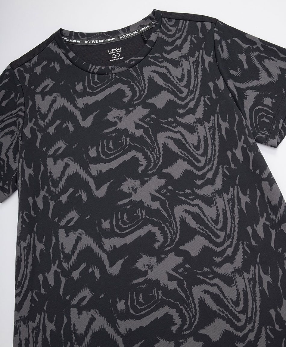 Remera deportiva mujer abstracto black