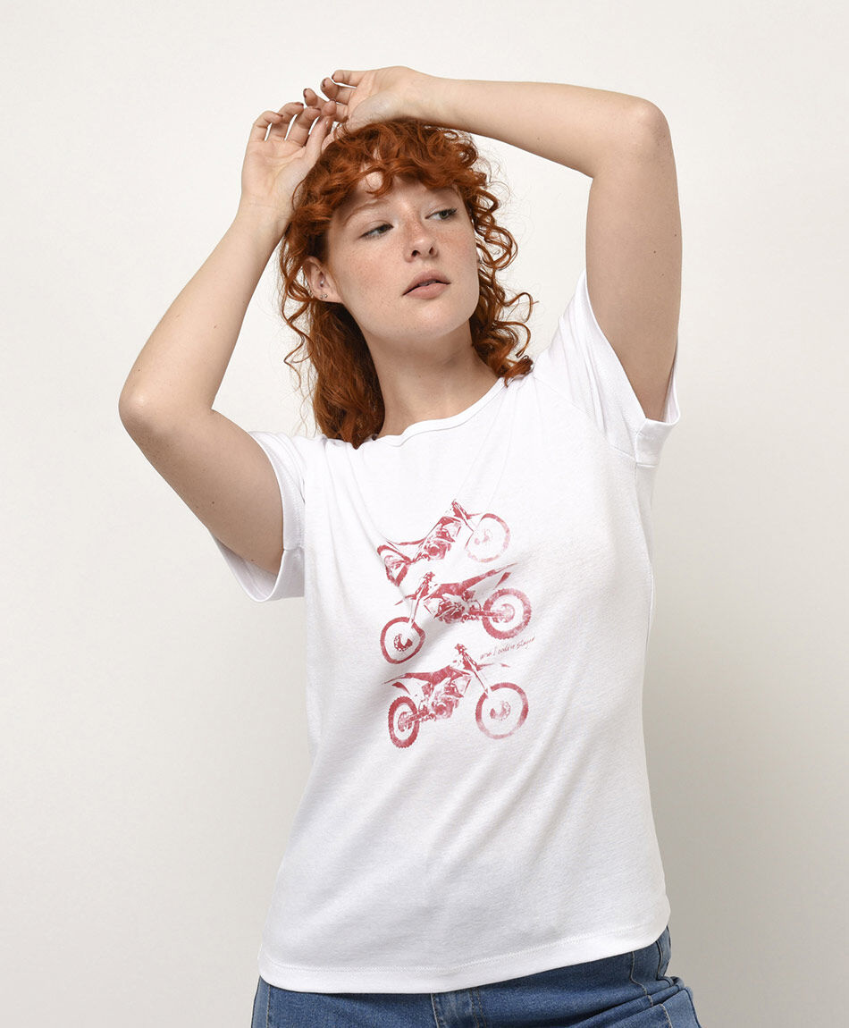 Remera mujer estampado motos