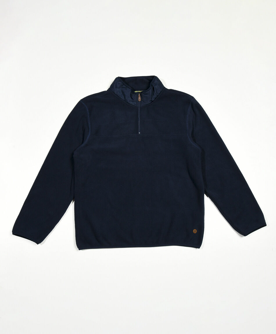 Polar escolar medio cierre azul - TRICOT