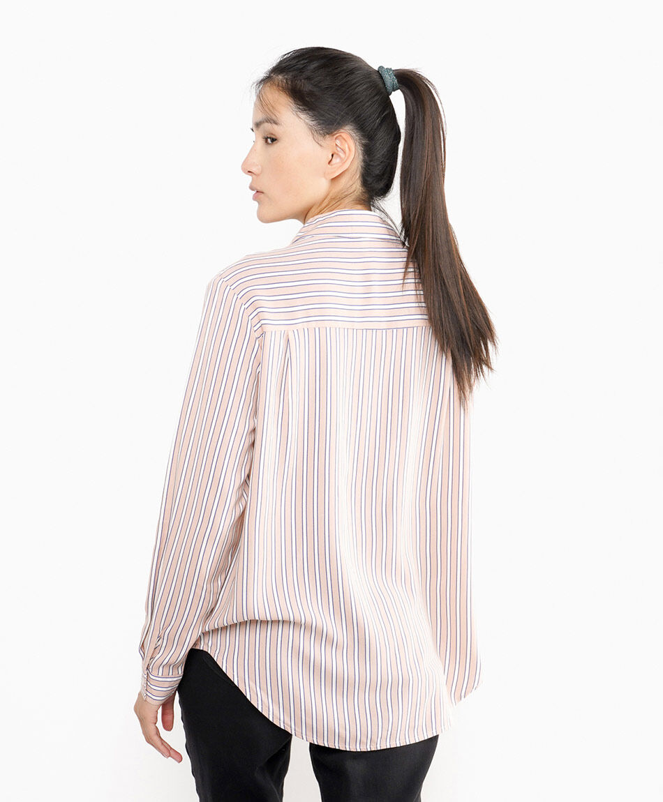 Camisa mujer l&iacute;neas rose