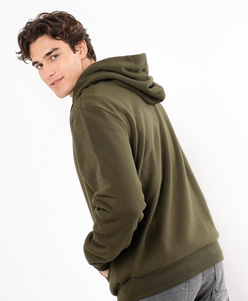 Buzo hombre liso capucha