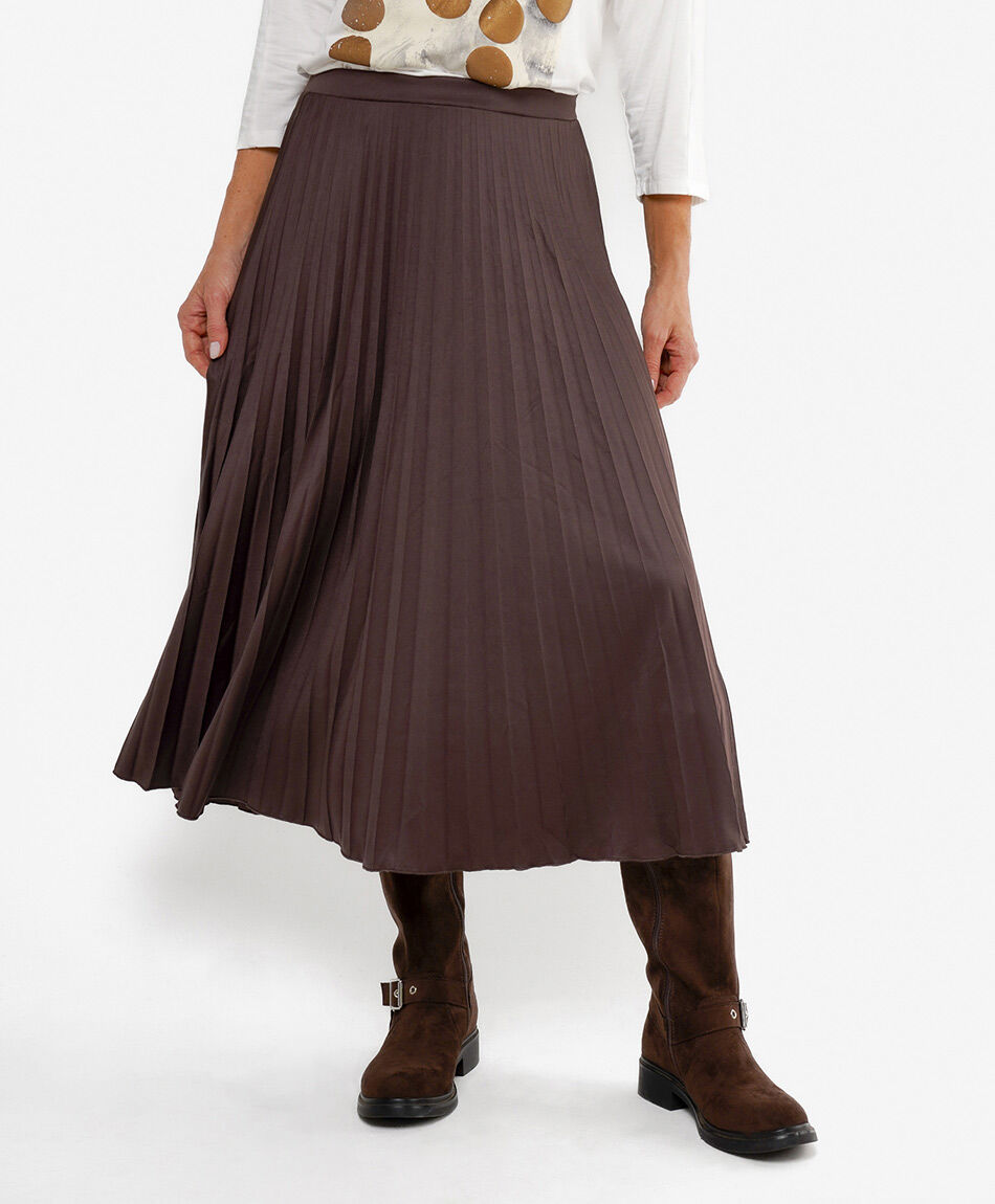 Pollera mujer larga plisada