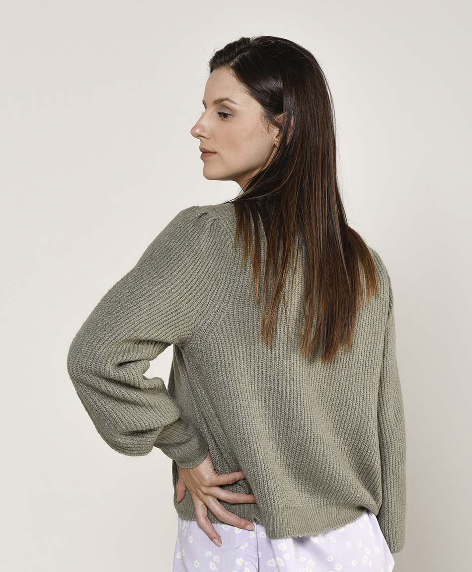Cardigan mujer crop botones