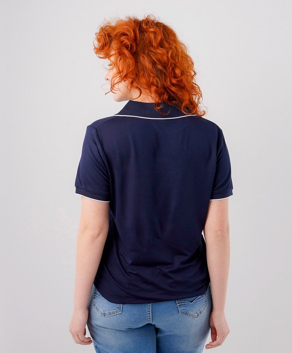 Remera mujer polo piping