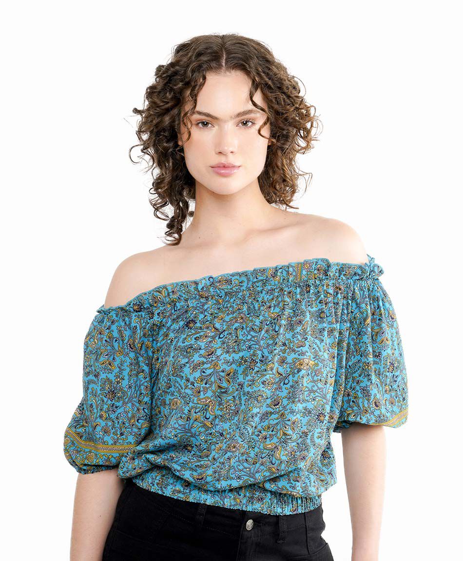 Camisa mujer manga globo