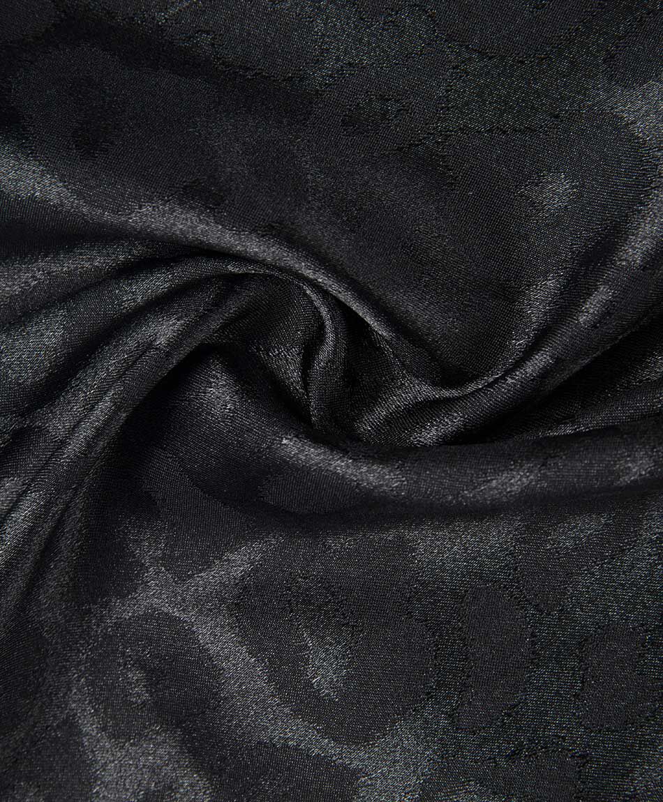 Pijama mujer camisero sat&iacute;n negro