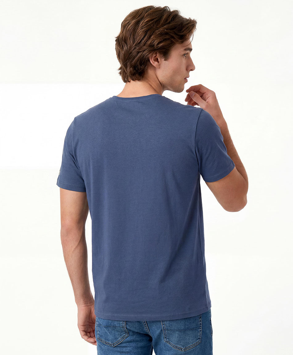 Remera hombre b&aacute;sica bordado manga