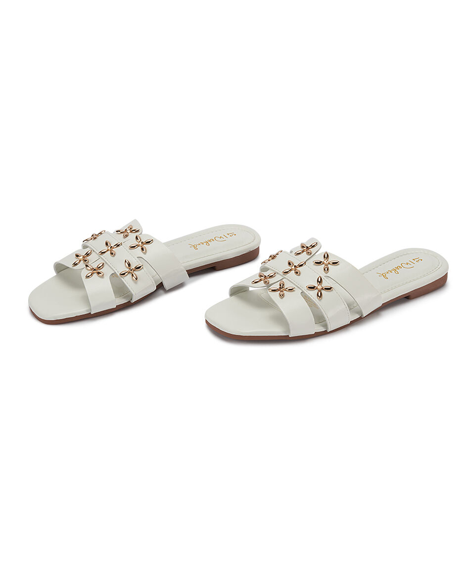 Sandalia mujer plana cruces