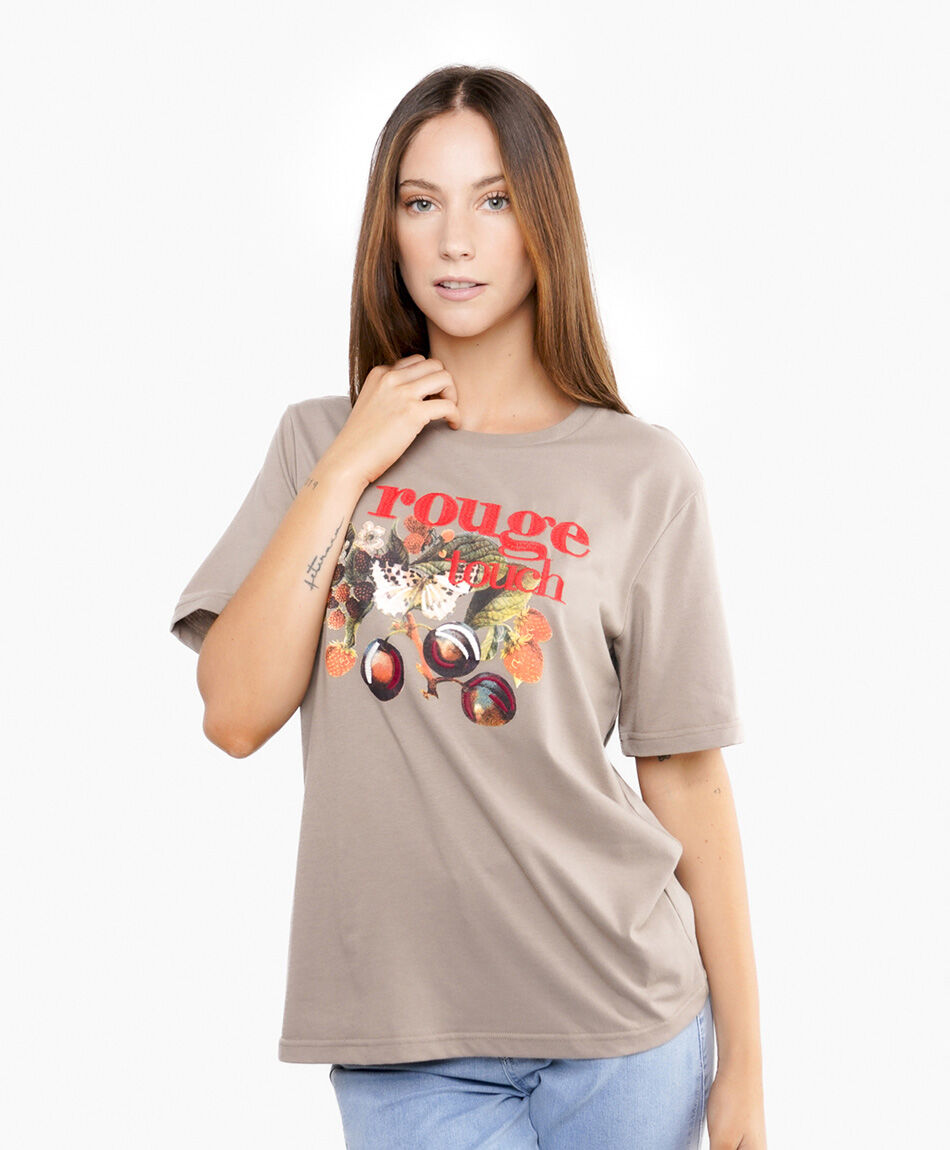 Remera mujer estampado frutal