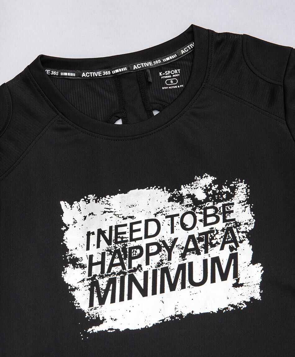 Remera deportiva mujer print foil