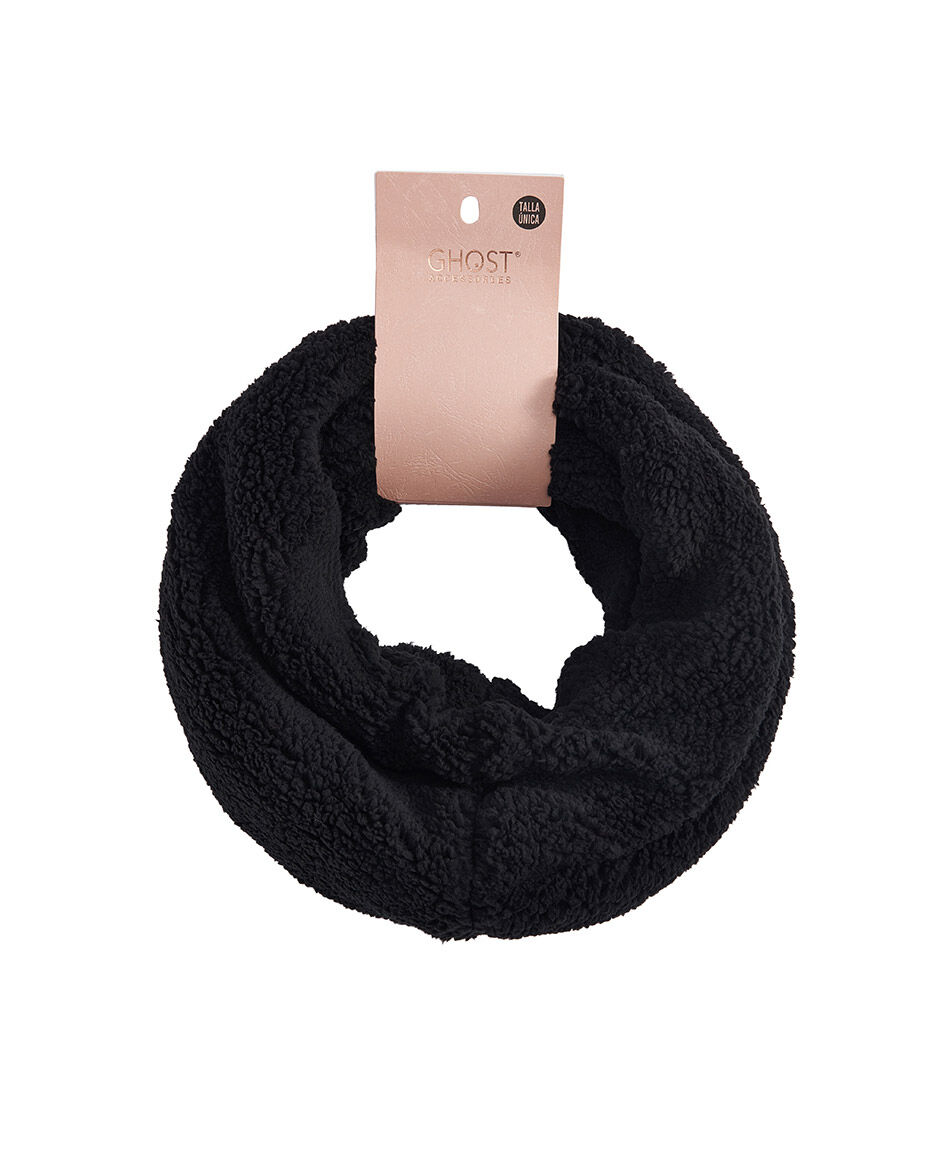 Cuello mujer corderito negro