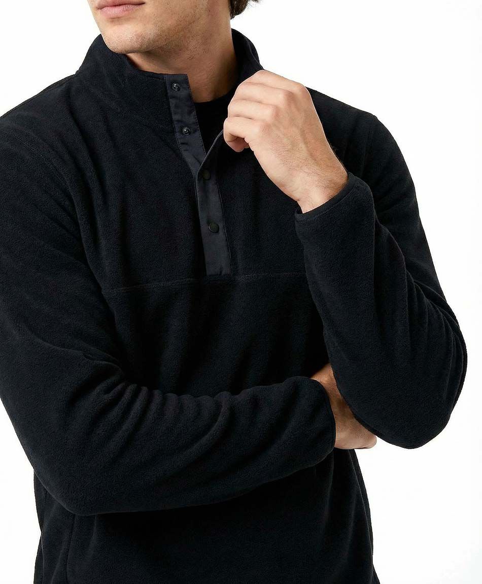 Buzo hombre polar con botones