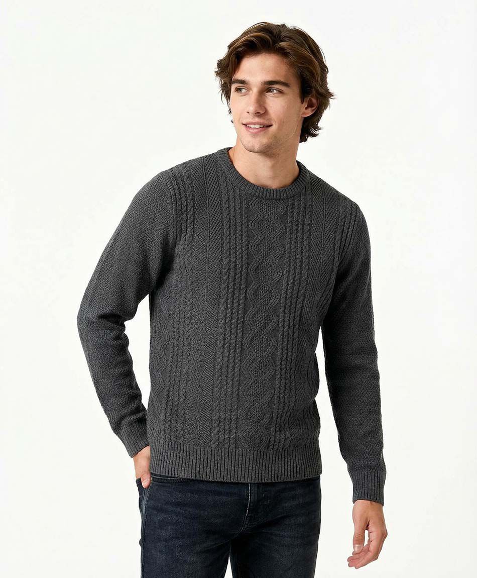 Sweater hombre jacquard lineal