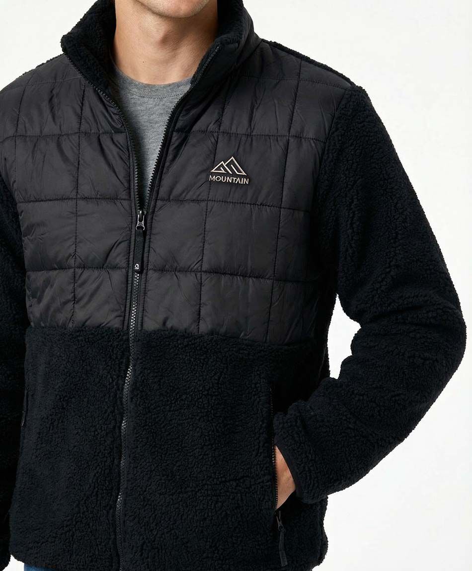 Campera hombre dise&ntilde;o sherpas black