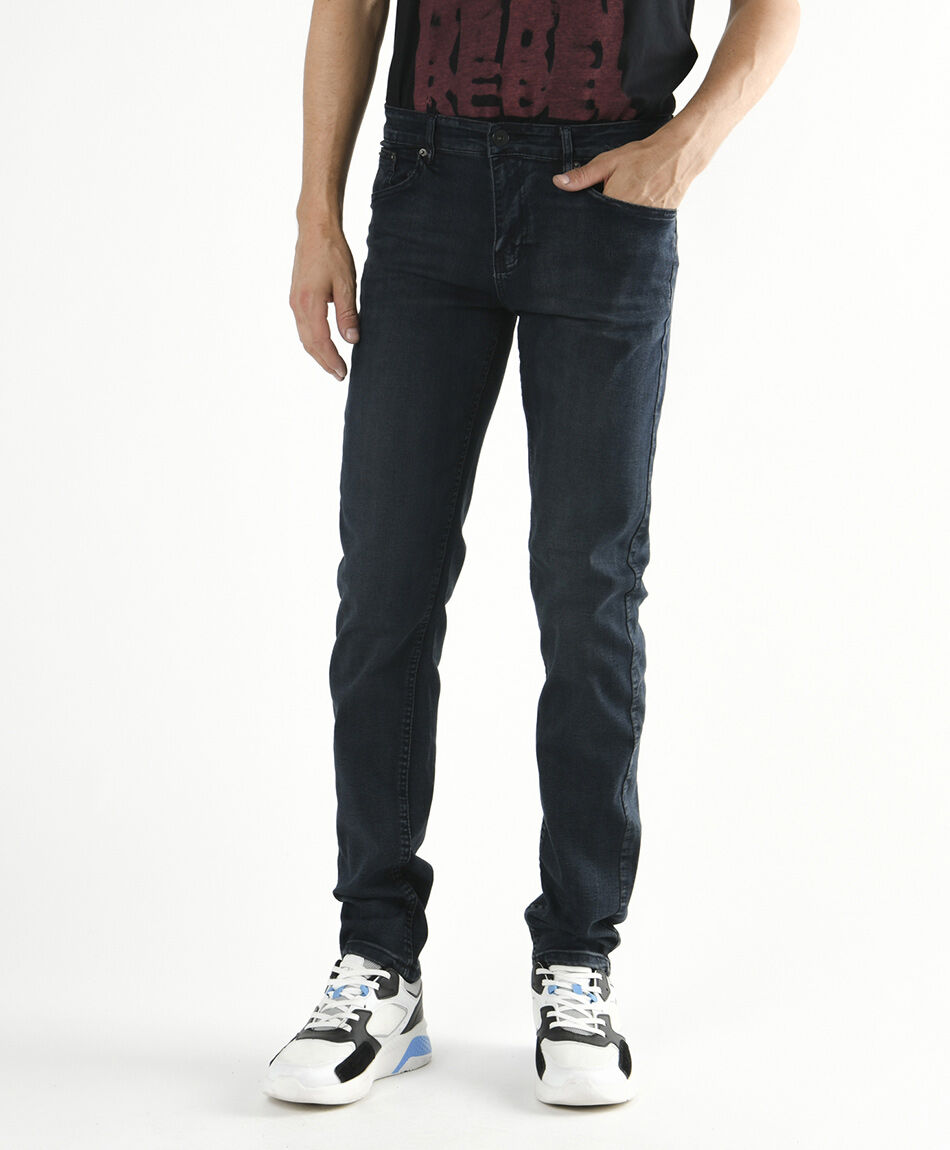 Jeans hombre desgastado skinny fit