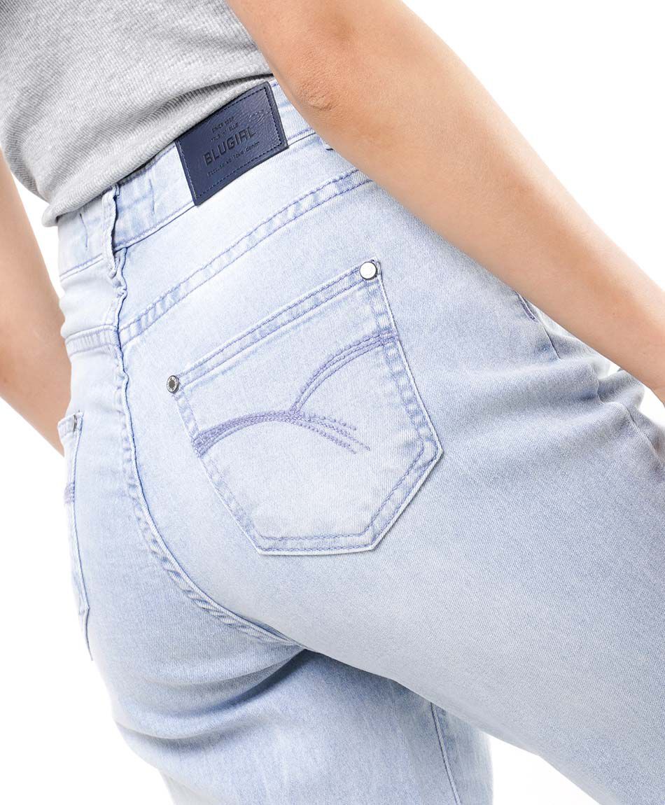 Jeans mujer basta dise&ntilde;o bordado