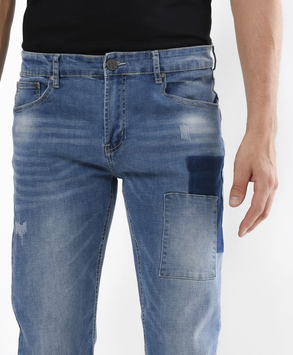 Jeans hombre parches