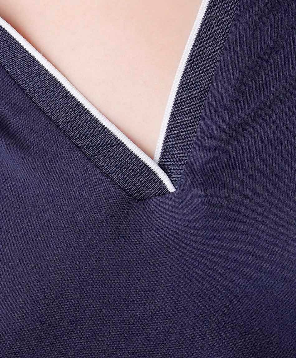 Remera mujer polo piping