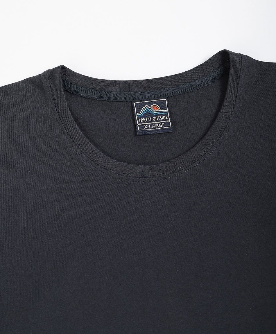 Remera hombre manga larga linea doble white